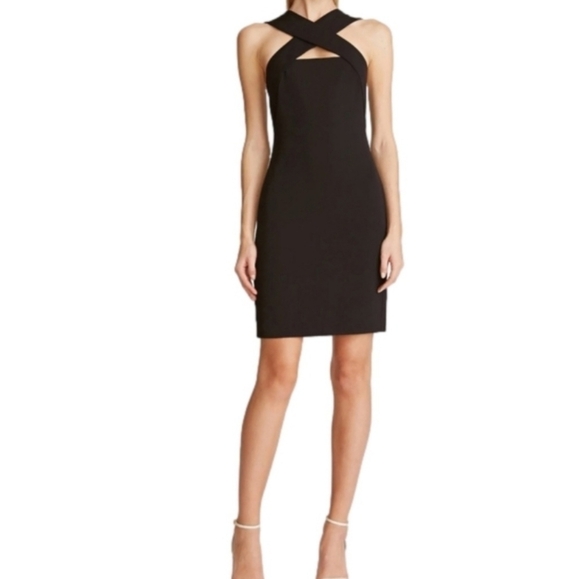 H by Halston Dresses & Skirts - Halston Evening Andie Crossover Neck Cocktail Dress